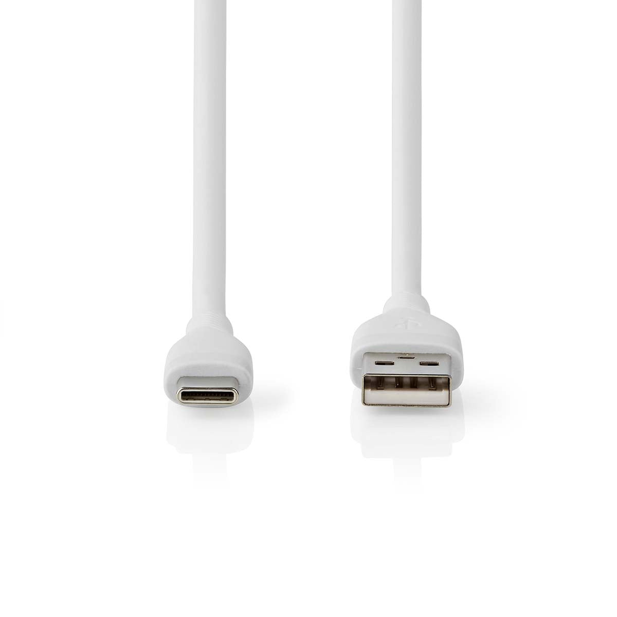 USB cable | USB 2.0 | USB-A Male | USB-C™ Male | 15 W| 480 Mbps | Nickel Plated | 1.50 m | Round | Silicone | White | Box