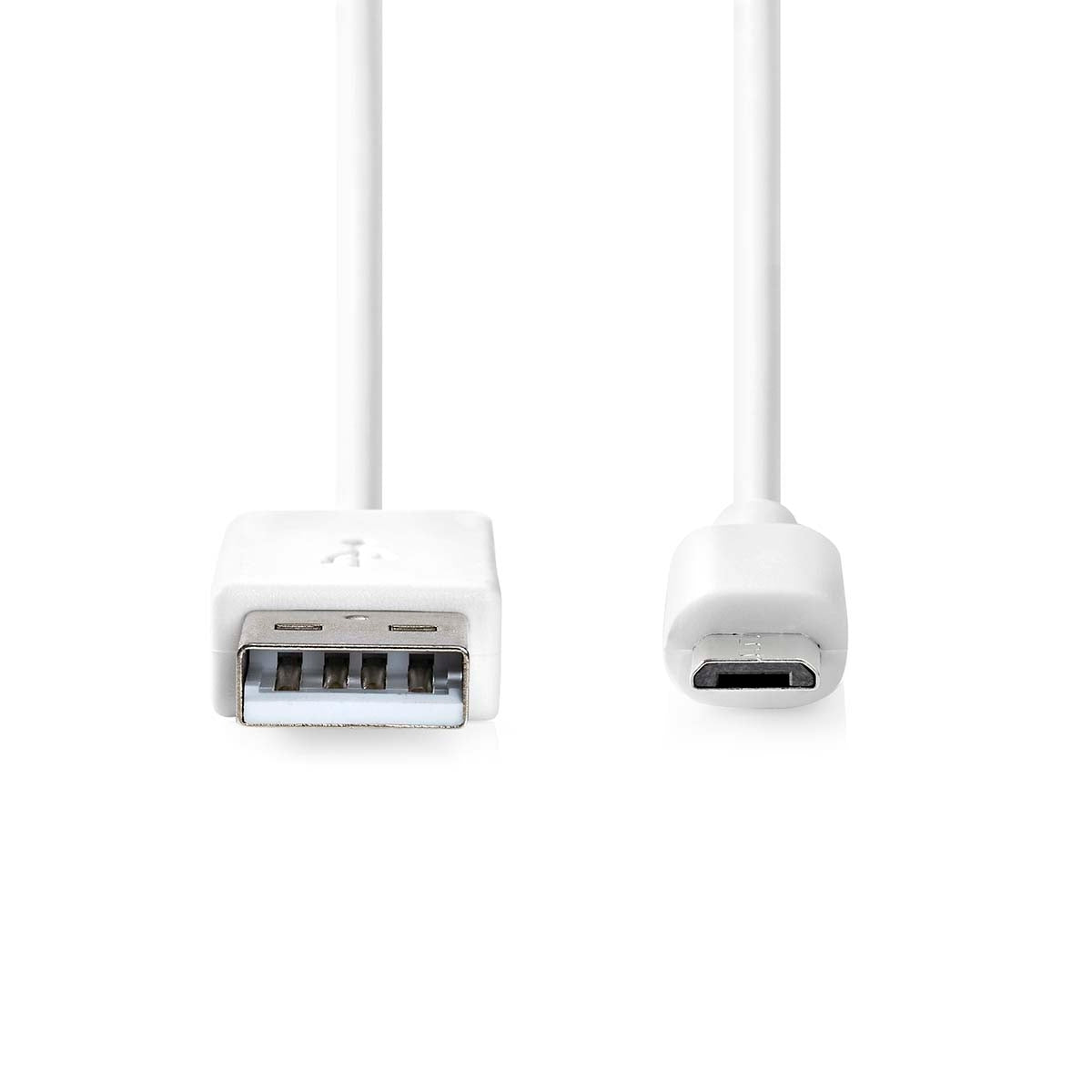 USB cable | USB 2.0 | USB-A Male | USB Micro-B Male | 480 Mbps | Nickel Plated | 1.00 m | Round | PVC | White | Box