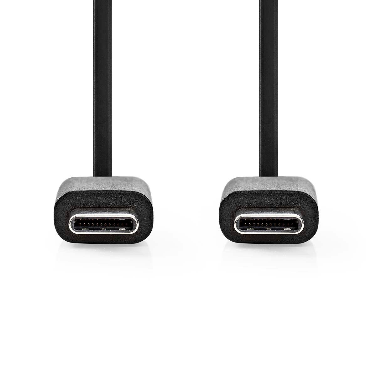 USB cable | USB 2.0 | USB-C™ Male | USB-C™ Male | 60 W | 480 Mbps | Nickel Plated | 1.00 m | Round | PVC | Black | Envelope