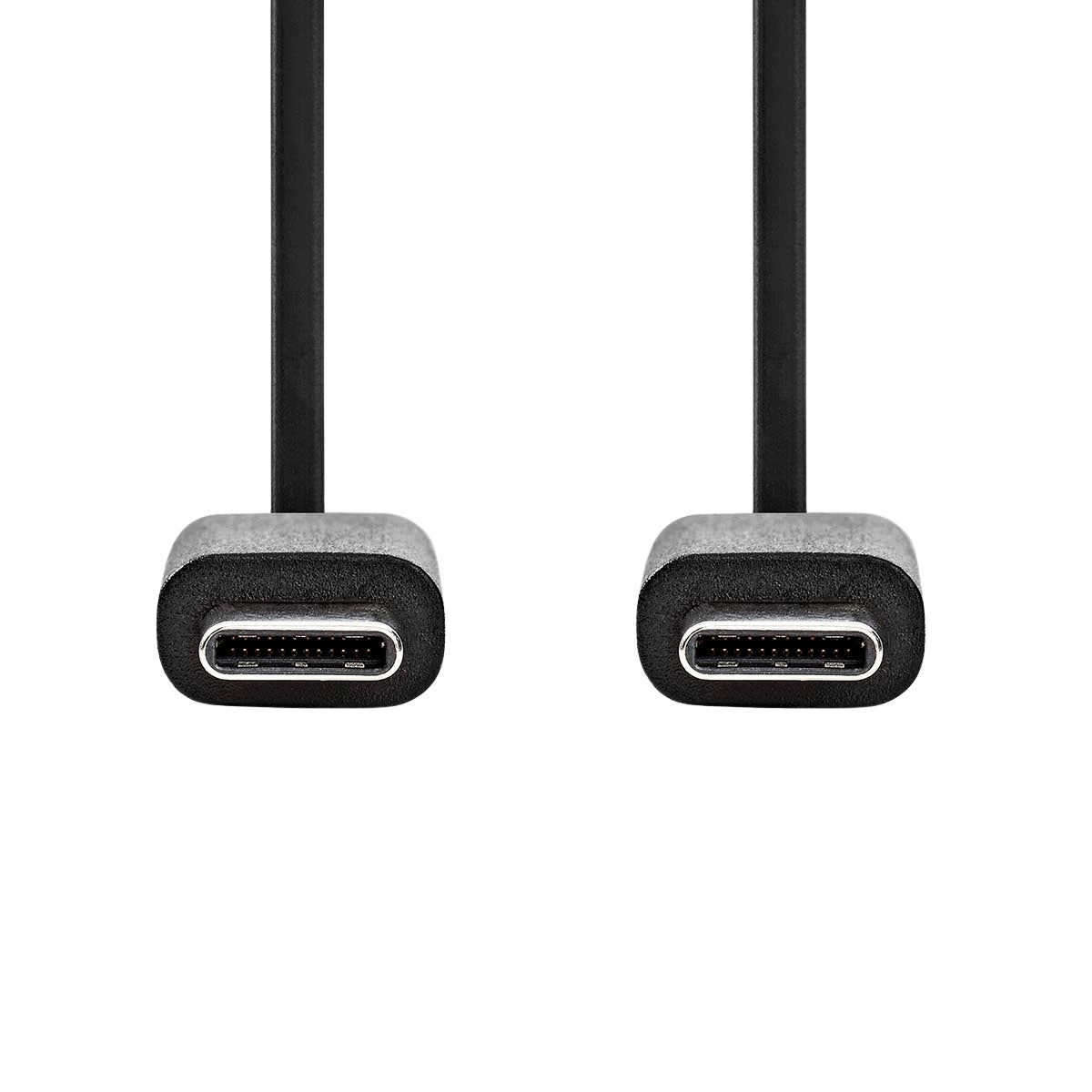 USB cable | USB 2.0 | USB-C™ Male | USB-C™ Male | 60 W | 480 Mbps | Nickel Plated | 1.00 m | Round | PVC | Black | Label