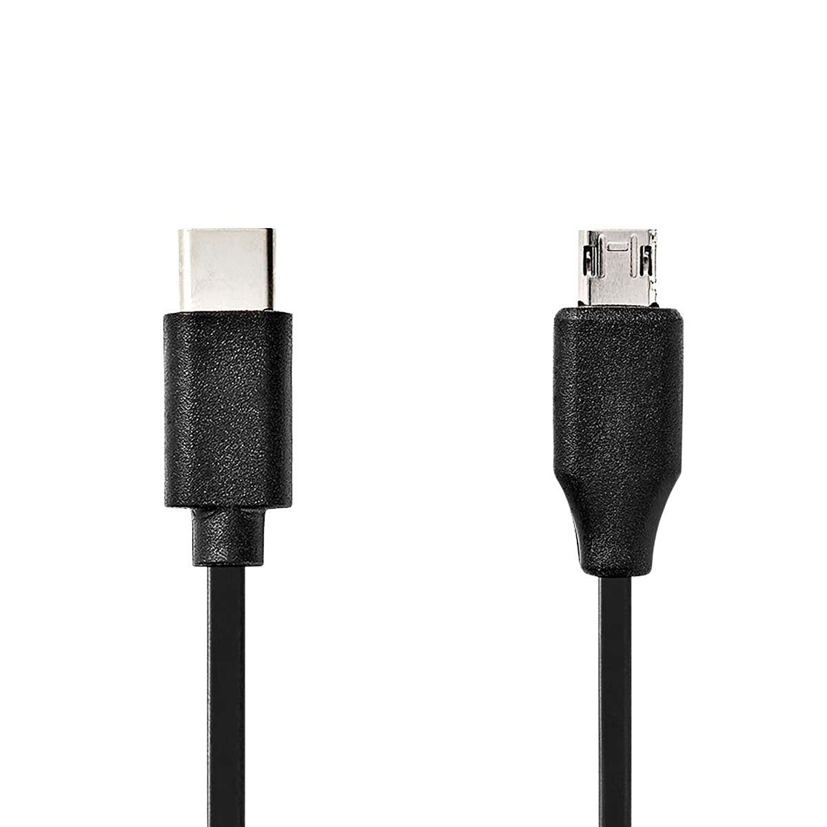 USB cable | USB 2.0 | USB-C™ Male | USB Micro-B Male | 60 W | 480 Mbps | Nickel Plated | 1.00 m | Round | PVC | Black | Label