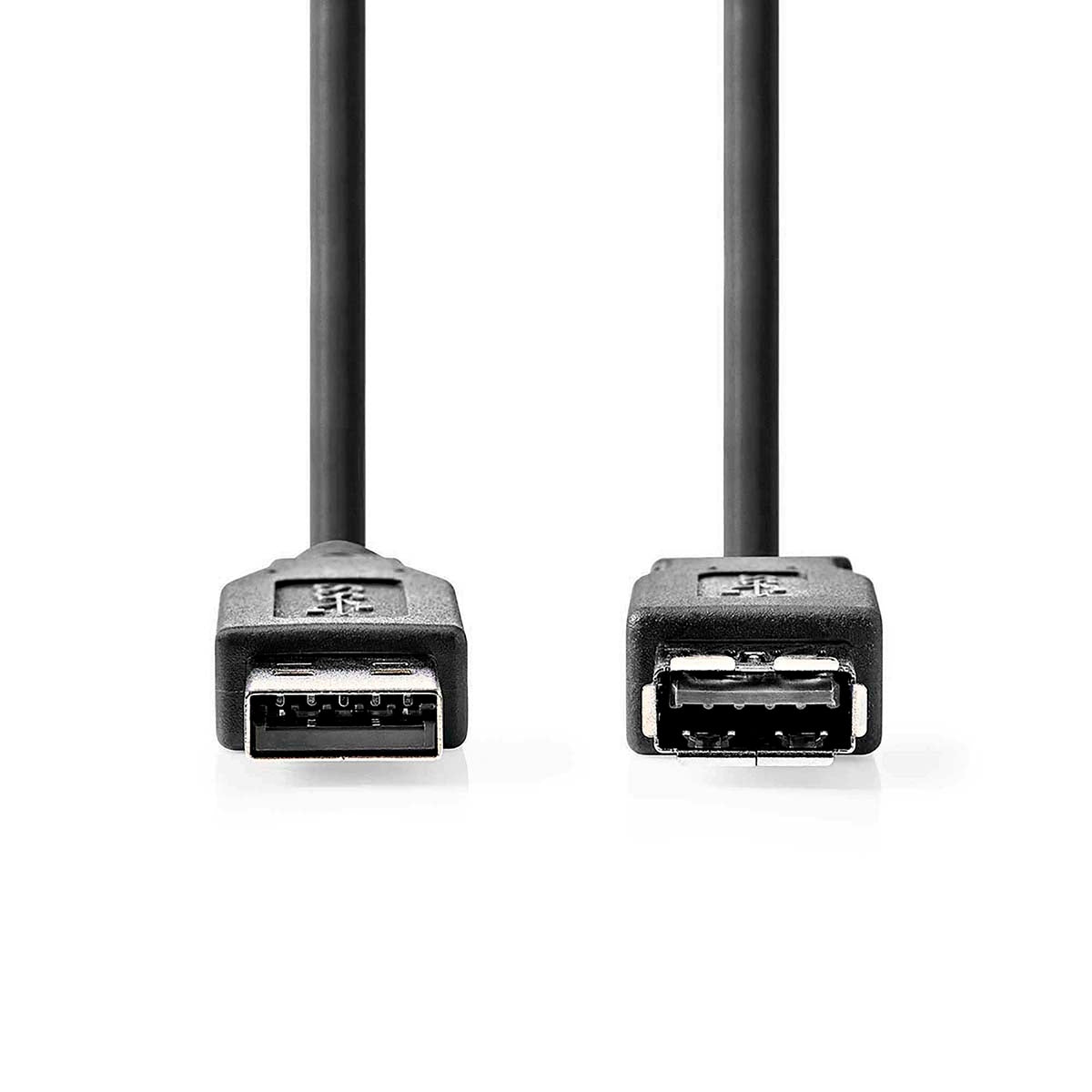 USB cable | USB 3.2 Gen 1 | USB-A Male | USB-A Female | 5 Gbps | Nickel Plated | 1.00 m | Round | PVC | Black | Label