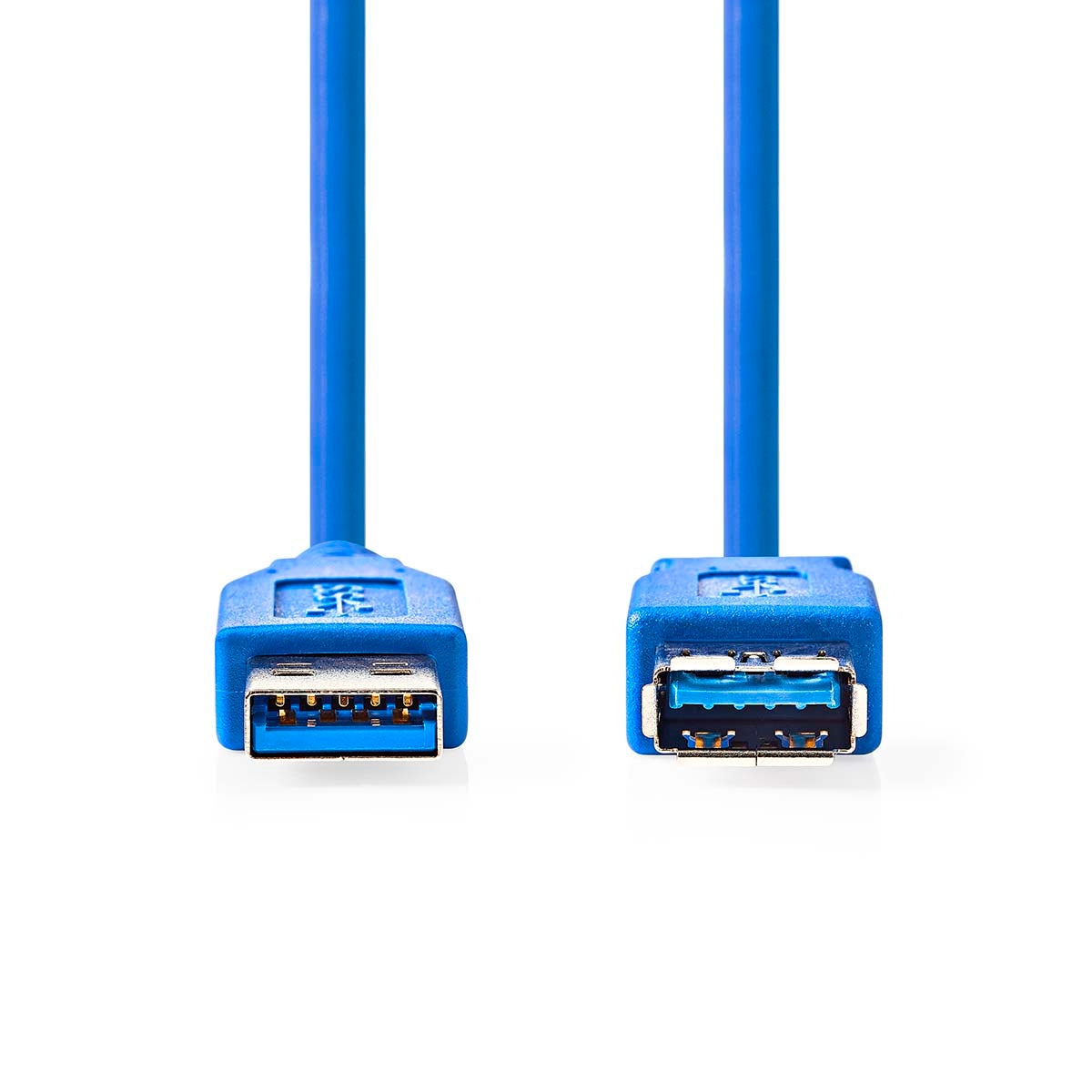 USB cable | USB 3.2 Gen 1 | USB-A Male | USB-A Female | 5 Gbps | Nickel Plated | 2.00 m | Round | PVC | Blue | Box