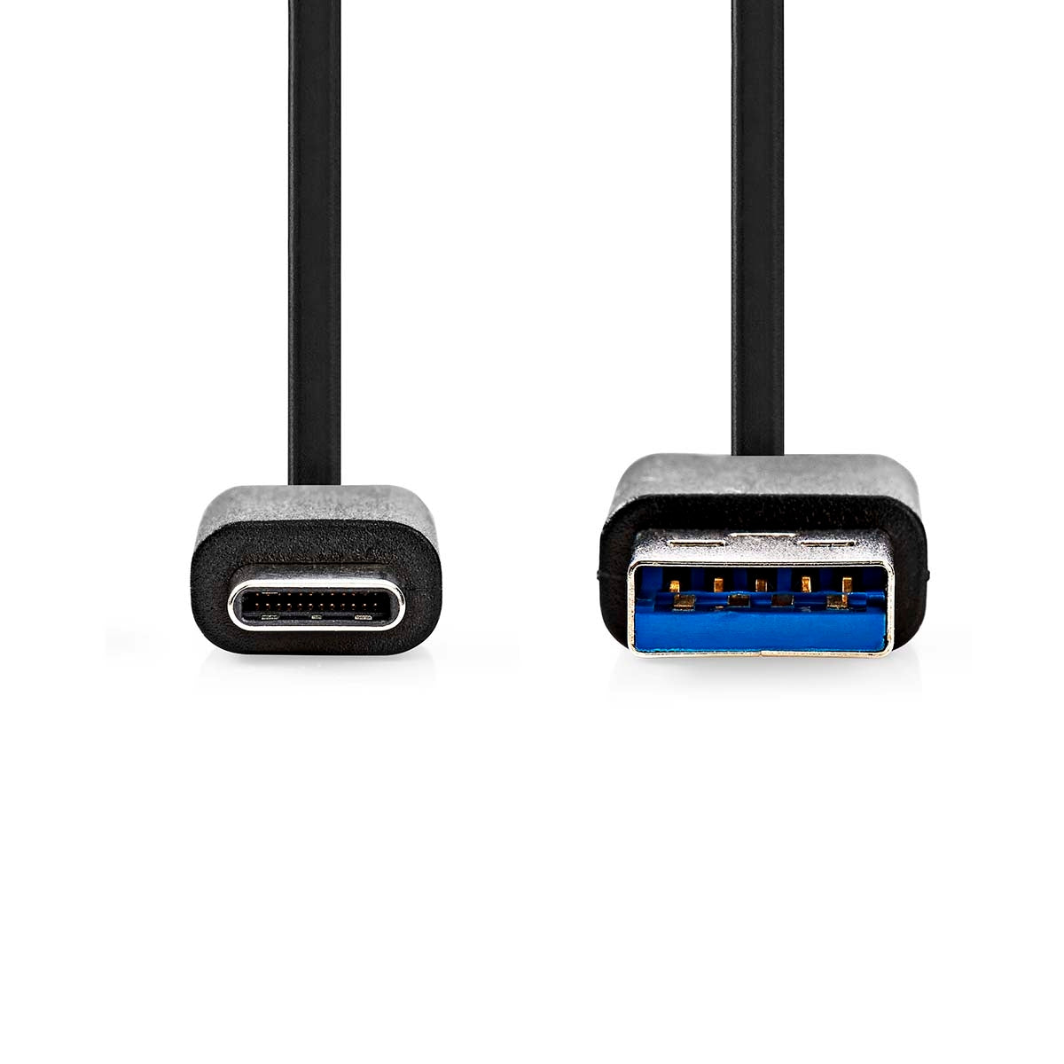 USB cable | USB 3.2 Gen 1 | USB-A Male | USB-C™ Male | 60 W | 5 Gbps | Nickel Plated | 1.00 m | Round | PVC | Black | Box