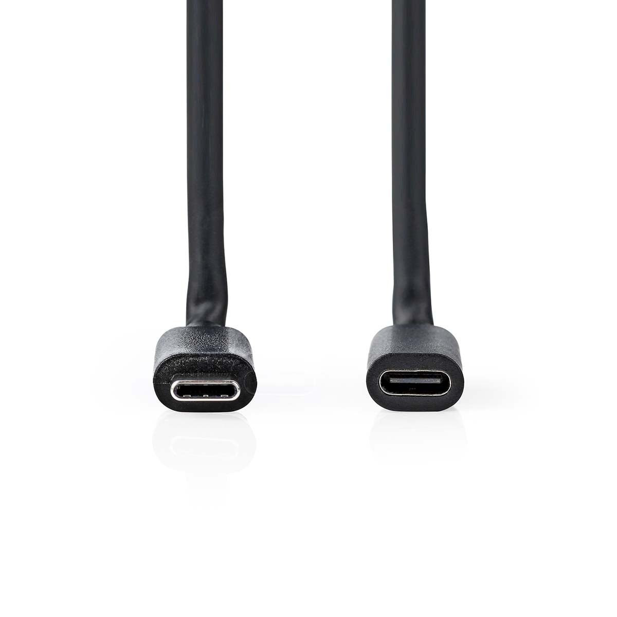 USB cable | USB 3.2 Gen 1 | USB-C™ Male | USB-C™ Female | 60 W | 4K@60Hz | 5 Gbps | Nickel Plated | 2.00 m | Round | PVC | Black | Label