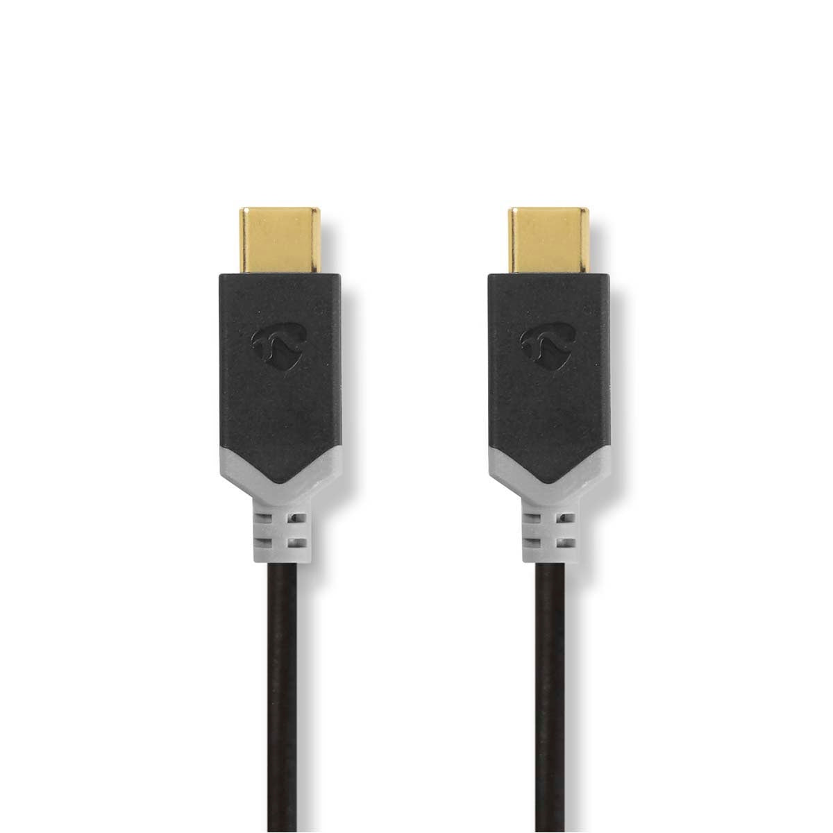 USB cable | USB 3.2 Gen 1 | USB-C™ Male | USB-C™ Male | 60 W | 4K@60Hz | 5 Gbps | Gold Plated | 2.00 m | Round | PVC | Black | Box
