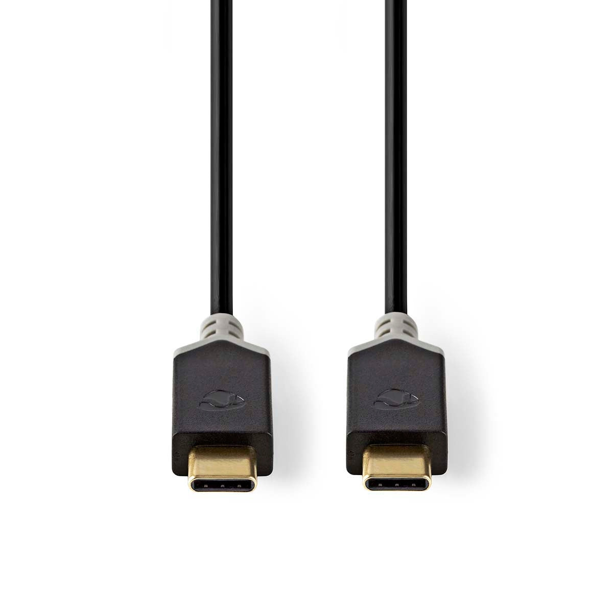 USB cable | USB 3.2 Gen 1 | USB-C™ Male | USB-C™ Male | 60 W | 4K@60Hz | 5 Gbps | Nickel Plated | 1.00 m | Round | PVC | Anthracite | Cardboard box with window