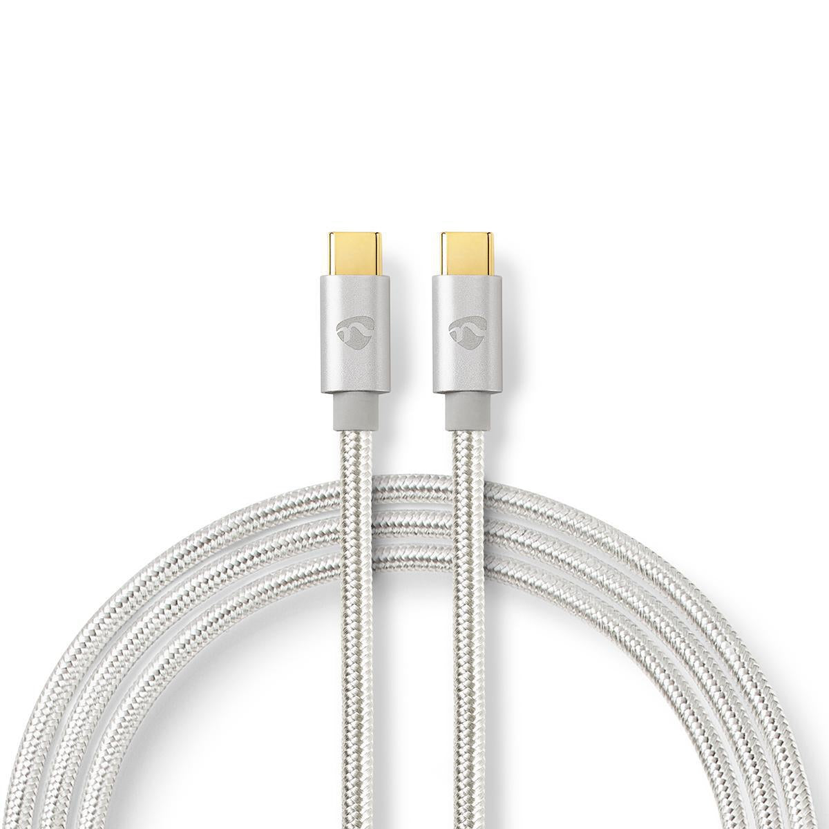 USB cable | USB 3.2 Gen 2 | USB-C™ Male | USB-C™ Male | 100 W | 4K@60Hz | 10 Gbps | Gold Plated | 1.00 m | Round | Braided / Nylon | Aluminum | Carton with covered window