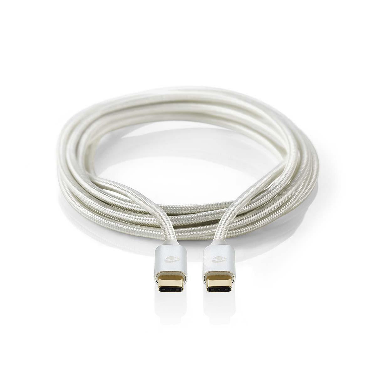 USB cable | USB 3.2 Gen 2 | USB-C™ Male | USB-C™ Male | 100 W | 4K@60Hz | 10 Gbps | Gold Plated | 1.00 m | Round | Braided / Nylon | Aluminum | Carton with covered window