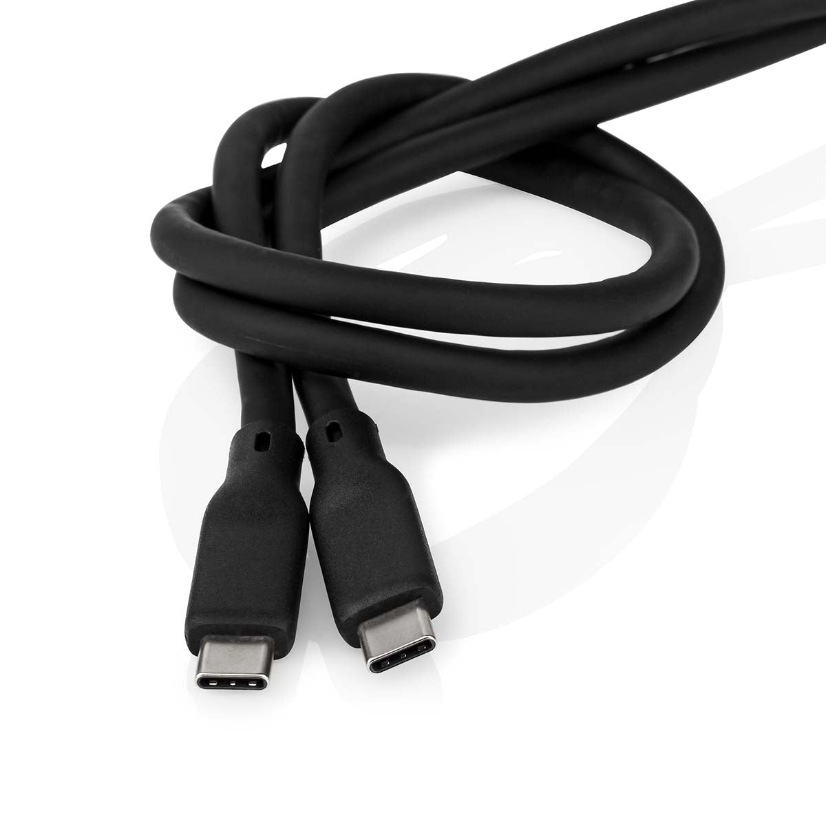 USB cable | USB 3.2 Gen 2 | USB-C™ Male | USB-C™ Male | 240 W | 8K@30Hz | 20 Gbps | Nickel Plated | 1.00 m | Round | Silicone | Black | Box