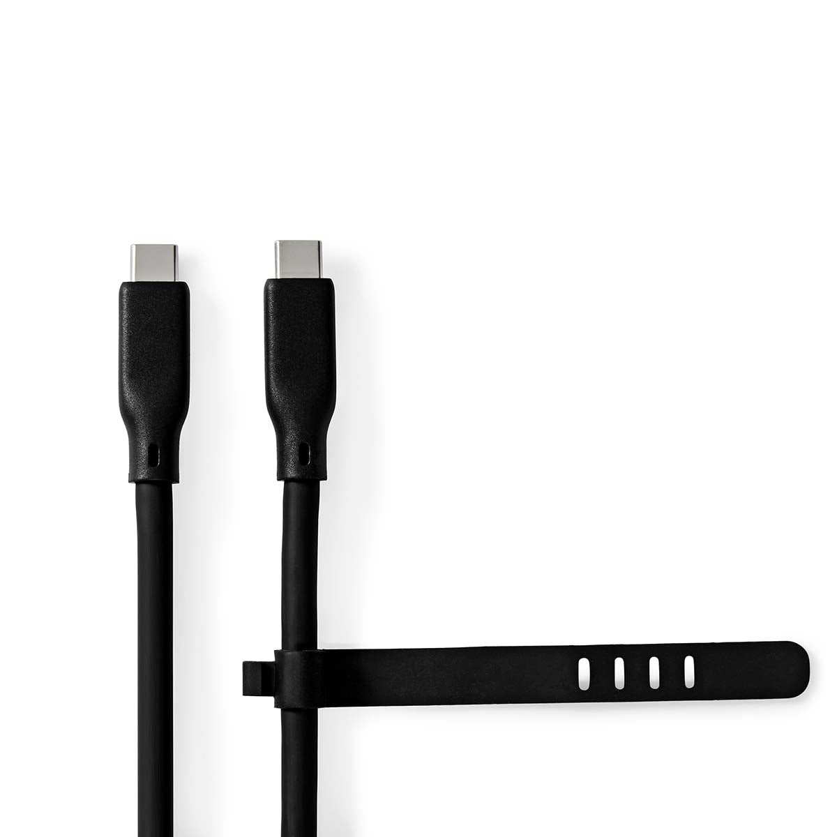 USB cable | USB 3.2 Gen 2 | USB-C™ Male | USB-C™ Male | 240 W | 8K@30Hz | 20 Gbps | Nickel Plated | 1.00 m | Round | Silicone | Black | Box