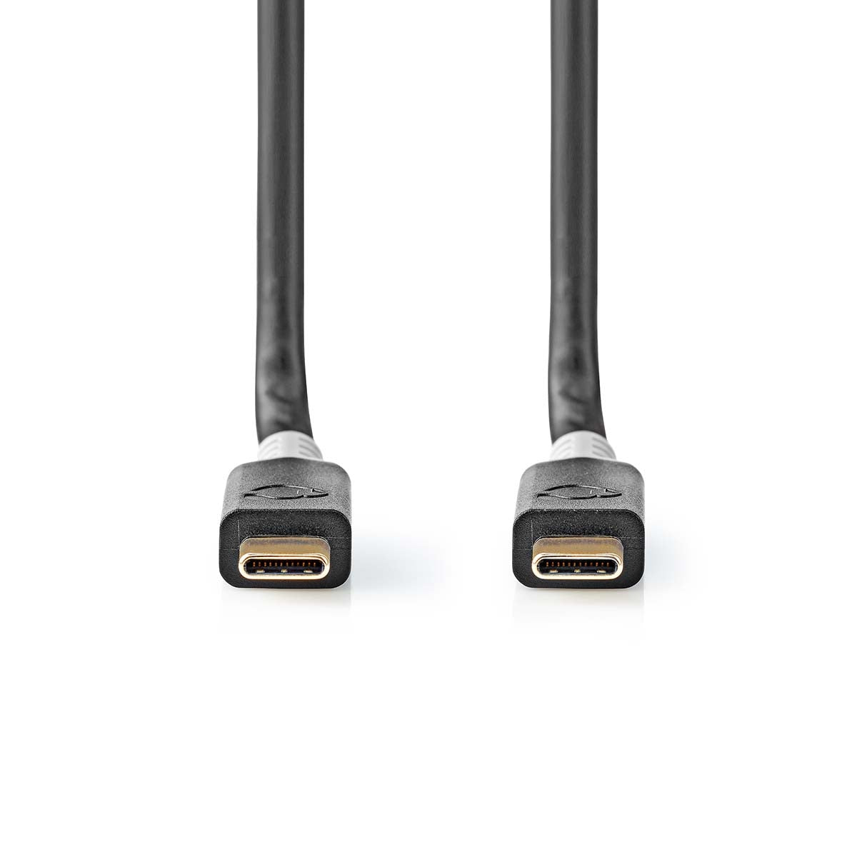 USB cable | USB 3.2 Gen 2x2 | USB-C™ Male | USB-C™ Male | 100 W | 4K@60Hz | 20 Gbps | Gold Plated | 1.00 m | Round | PVC | Anthracite | Cardboard box with window