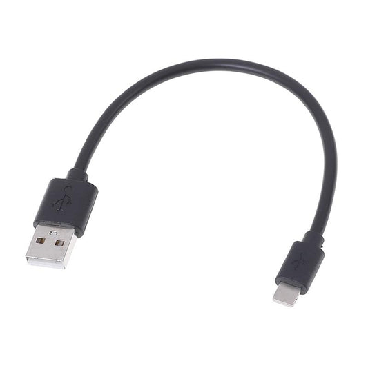 USB cable with Lightning 2.4A, for iPhone & iPad, 25cm - Black