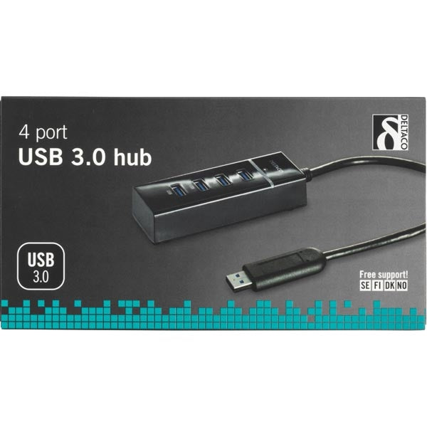 USB hub 3.1 with 4 ports black