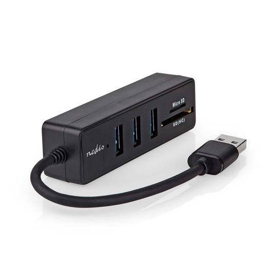 USB hub | USB A Male | 3x USB A female | 5-Port port(s) | USB 3.2 Gen 1 | USB Power | 5 Gbps | SD & MicroSD