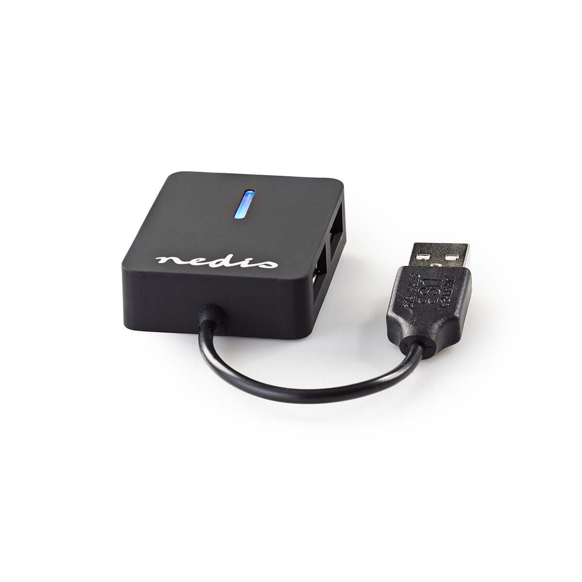 USB hub | USB A Male | 4x USB A Female | 4-Port port(s) | USB 2.0 | USB power