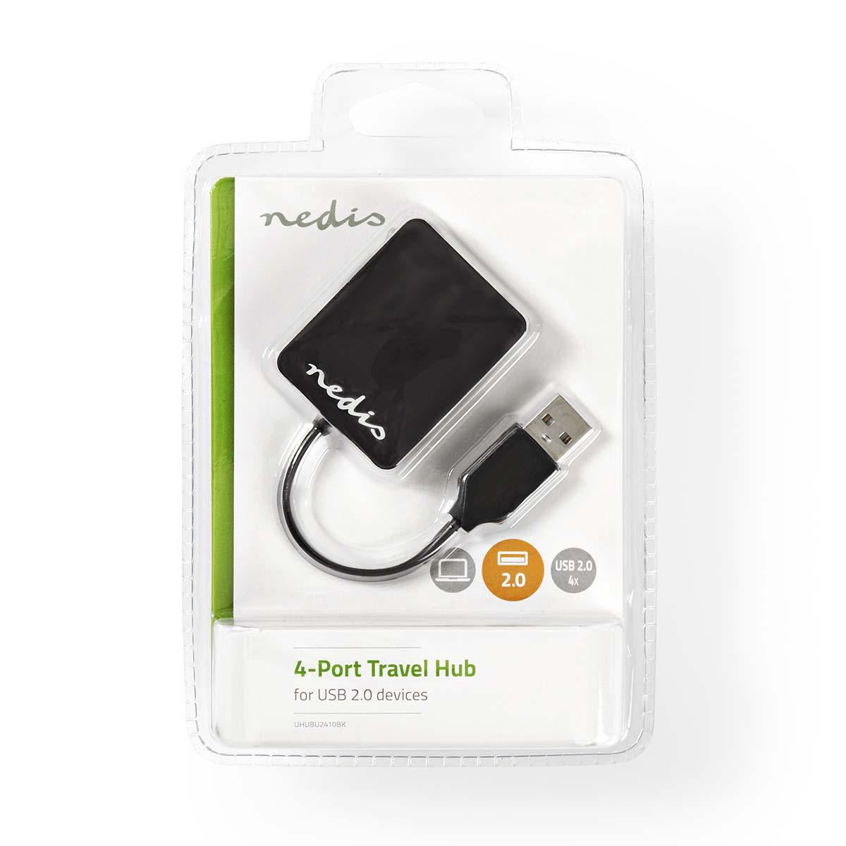 USB hub | USB A Male | 4x USB A Female | 4-Port port(s) | USB 2.0 | USB power