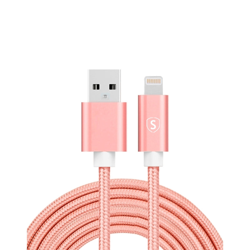 USB to Lightning Cable, 2.4A, 3m, Nylon - Pink