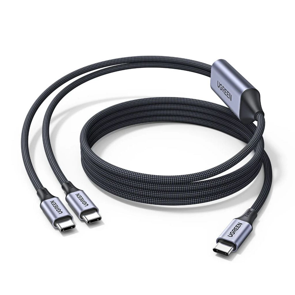 Ugreen 2-i-1 USB-C till USB-C-kabel 140W, 2M