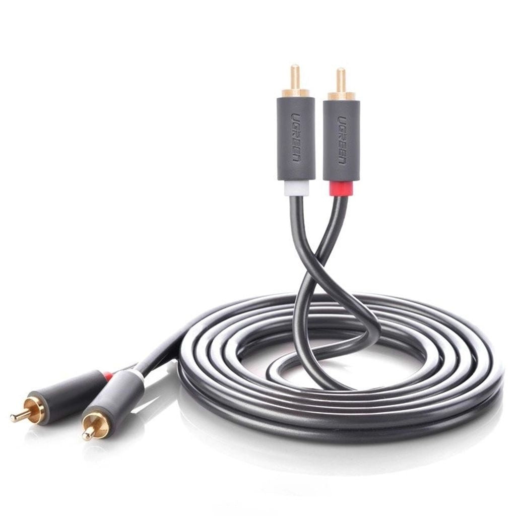 Ugreen 2x RCA/Cinch stereo/audio/video cable, 5m - Grey