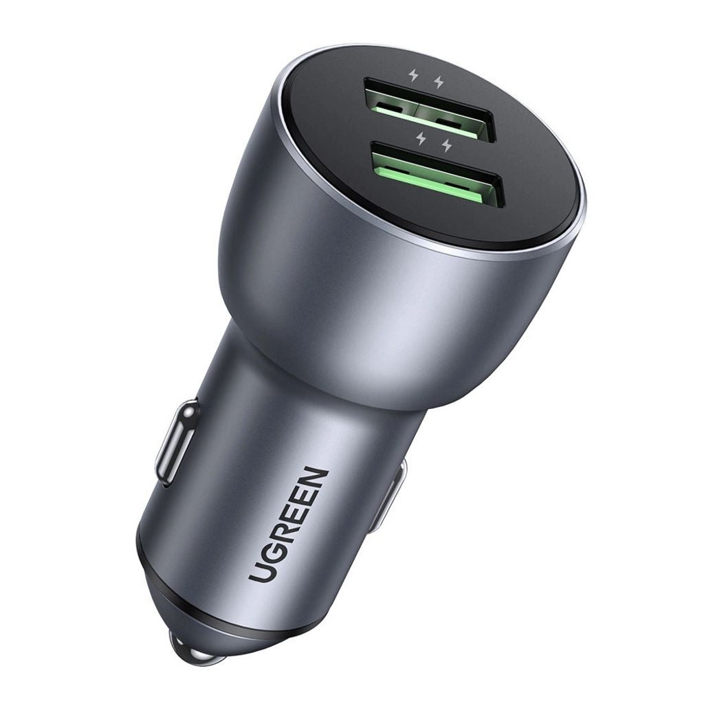 Ugreen 2x UBB-A Car Charger QC 3.0, 36W - Grey