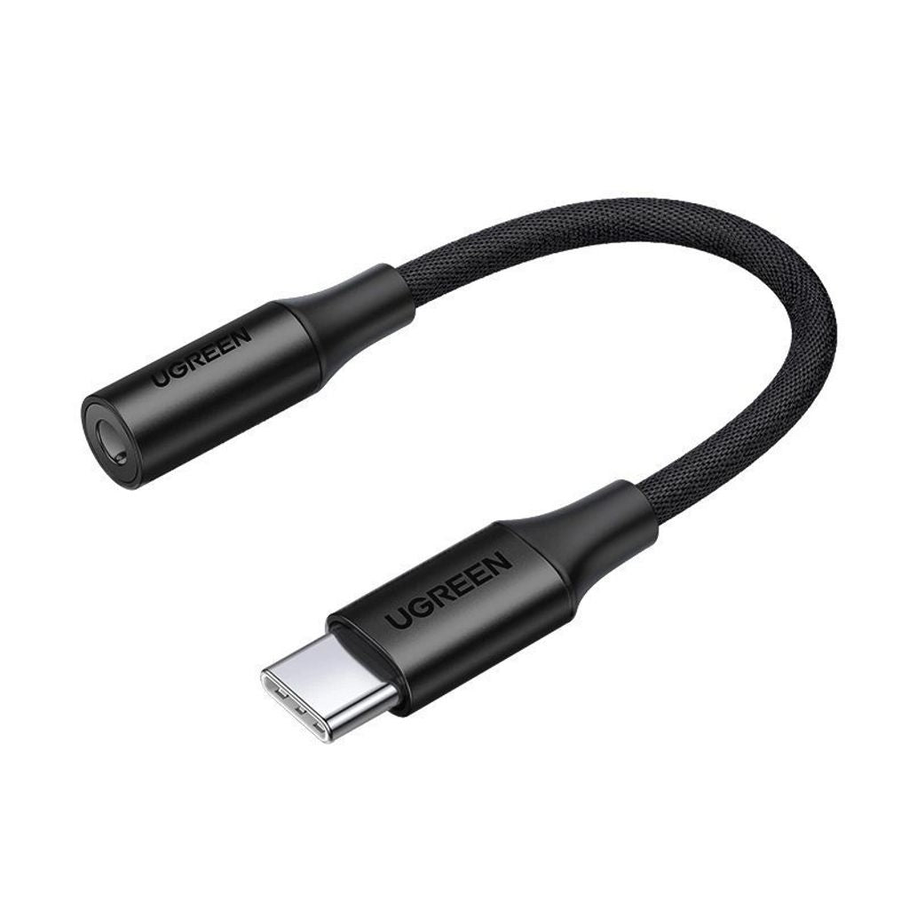 Ugreen 3.5mm Mini Jack to USB-C Headphone Adapter, 10cm - Black