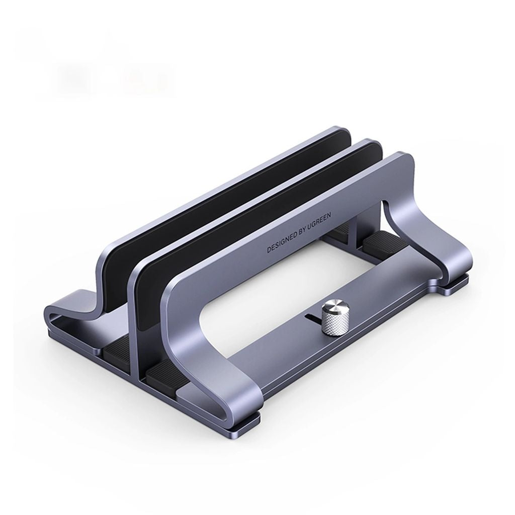 Ugreen Aluminum vertical stand for 2 laptops/tablets - Silver