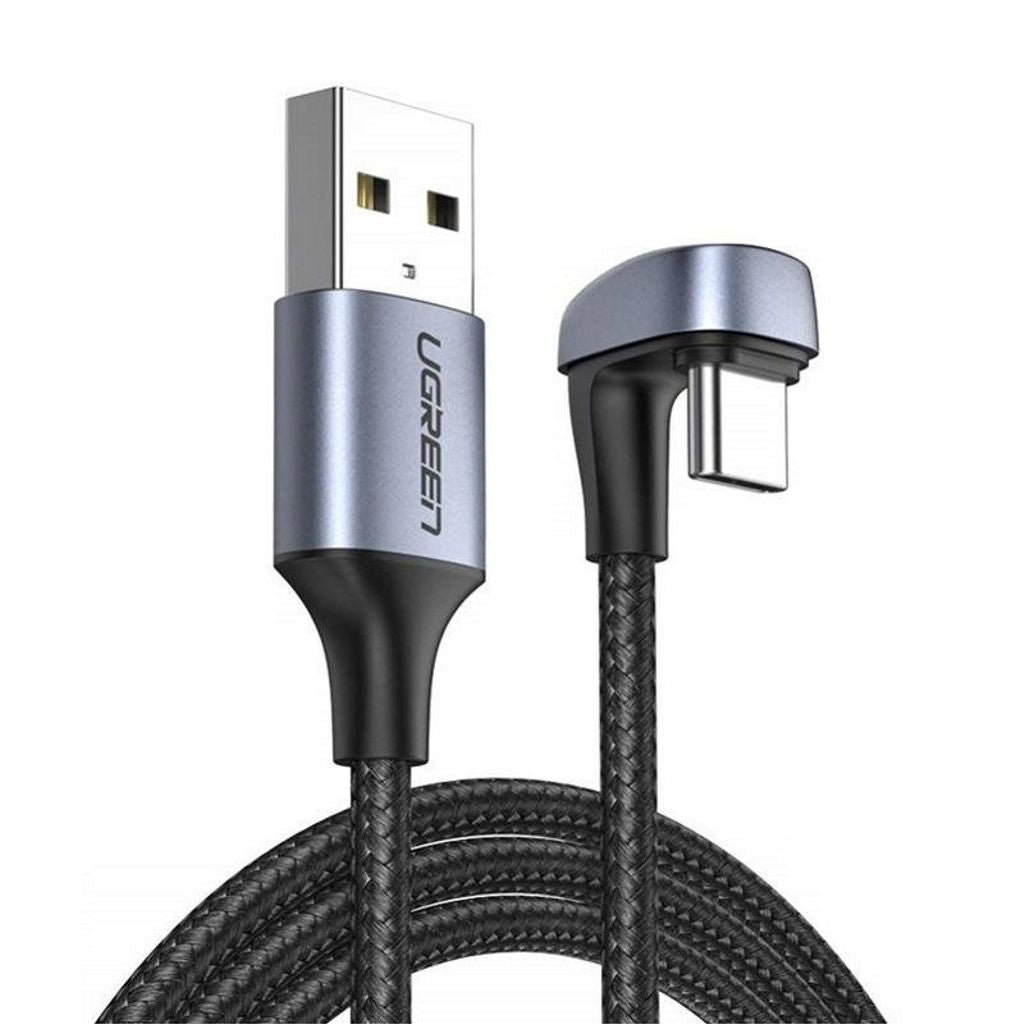 Ugreen Angled USB-A to USB-C Cable 18W, 1m - Grey