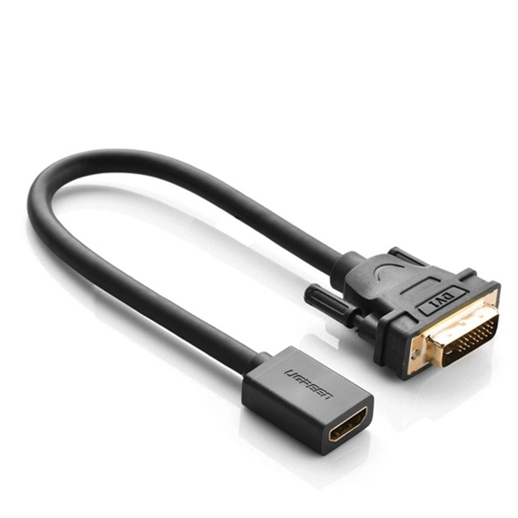 Ugreen DVI (Male) to HDMI (Female) Adapter Cable, 0.15m - Black