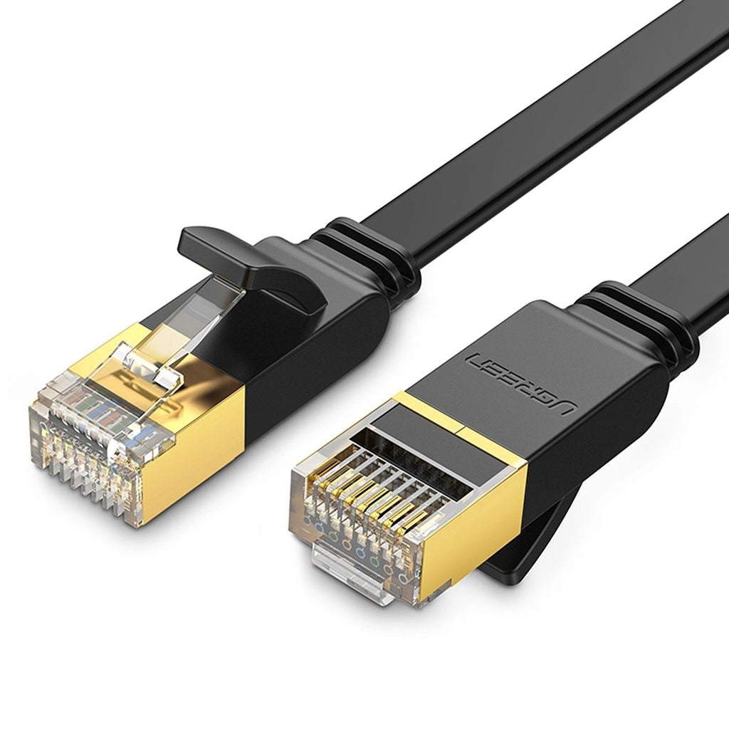 Ugreen Ethernet patch cable U/FTP Cat7 10Gb/s flat network cable, 0.5m - Black