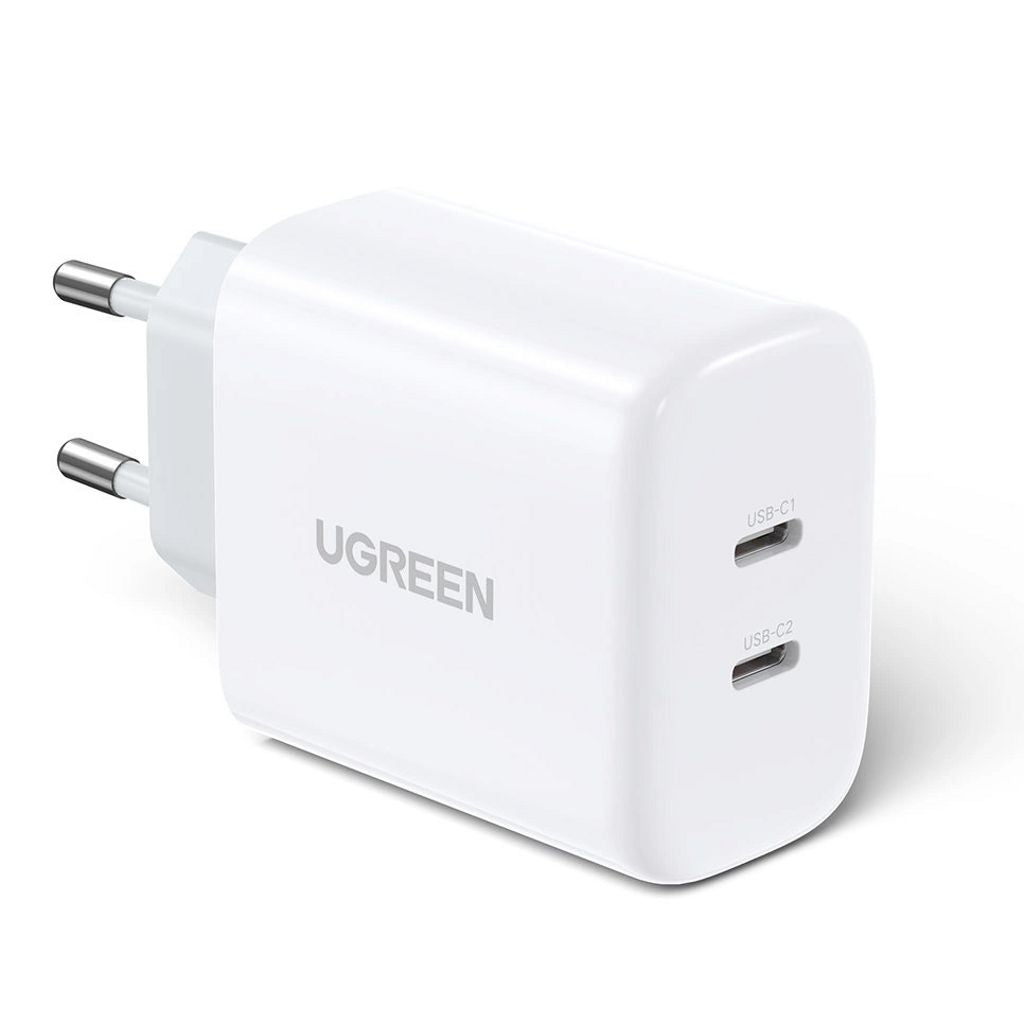 Ugreen Fast Charger 2x USB-C 40W, PD - White