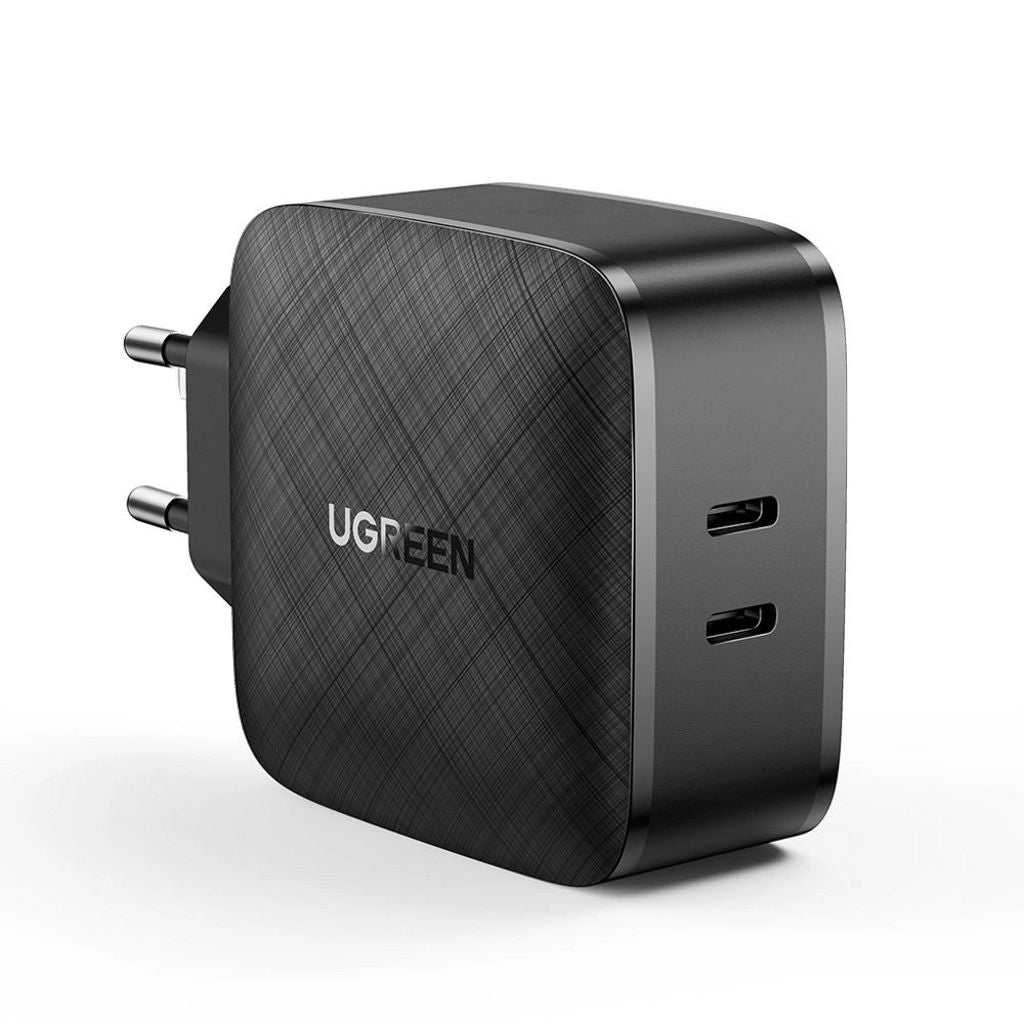 Ugreen Fast Charger 2x USB-C, QC, PD, 66W - Black