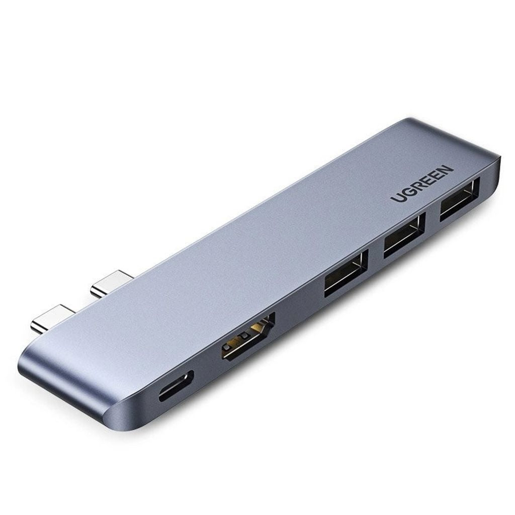 Ugreen Hub 2xUSB-C to USB-C PD / HDMI / 3x USB 3.0 for MacBook Pro / Air - Gray