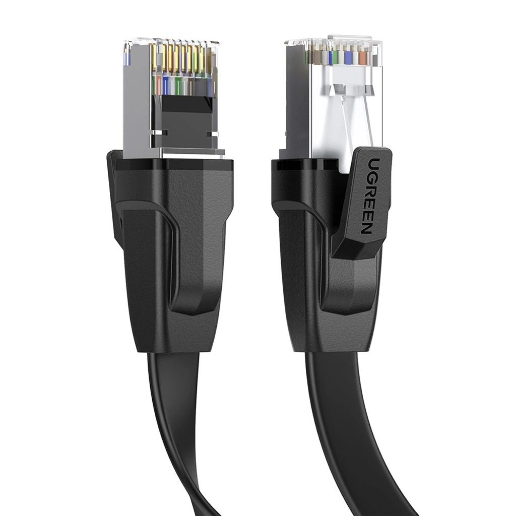 Ugreen LAN Ethernet Cat8 U / FTP flat cable, 1m - Black