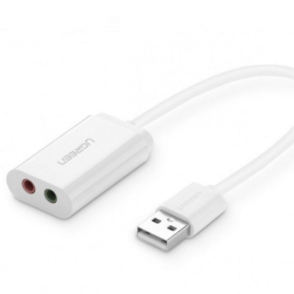 Ugreen USB-A External Sound Card Music Adapter - White