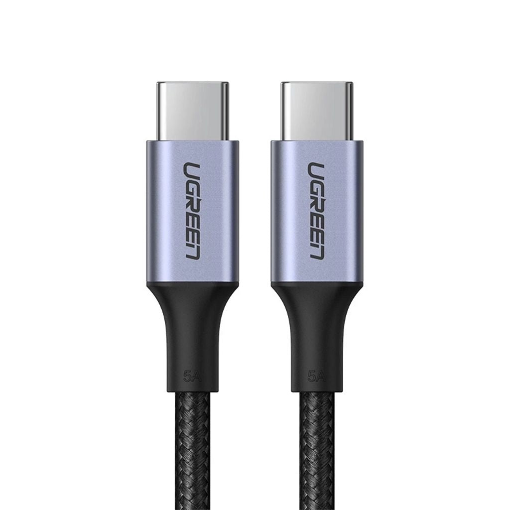 Ugreen USB-C till USB-C snabbladdningskabel 5A Pd, 0,5M - Rymdgrå