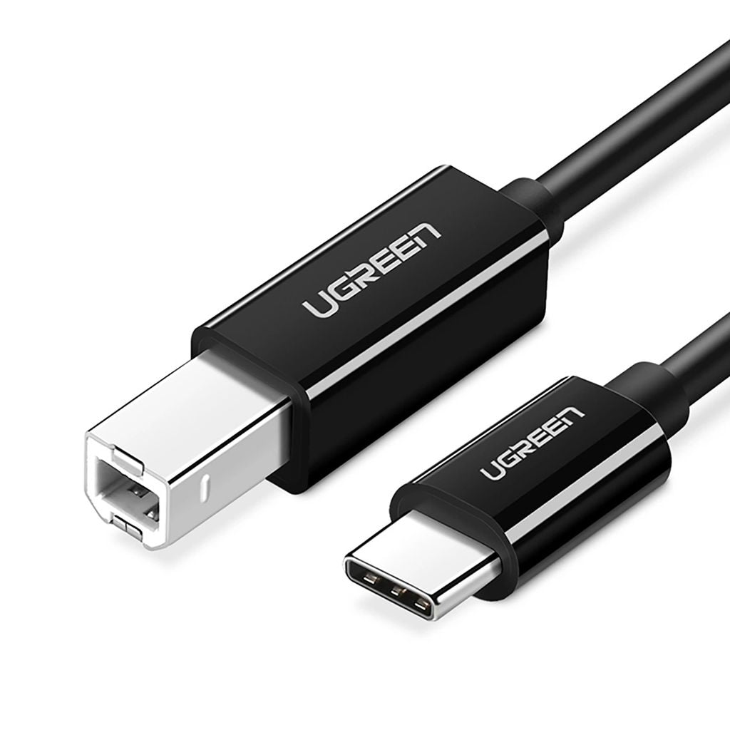 Ugreen USB-C to USB-B Printer Cable, 2m - Black