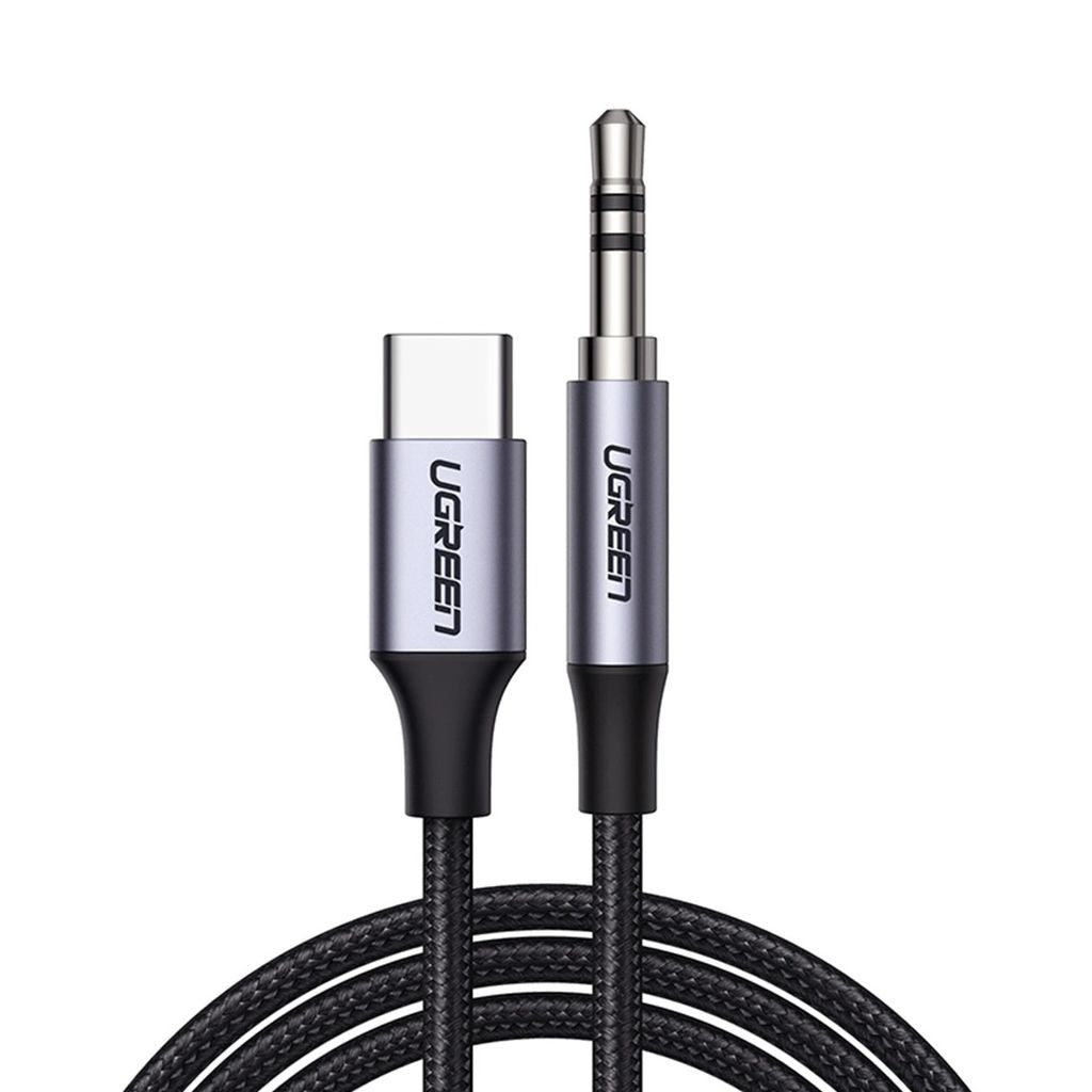 Ugreen USB-C to minijack 3.5 mm adapter cable, 1m - Grey