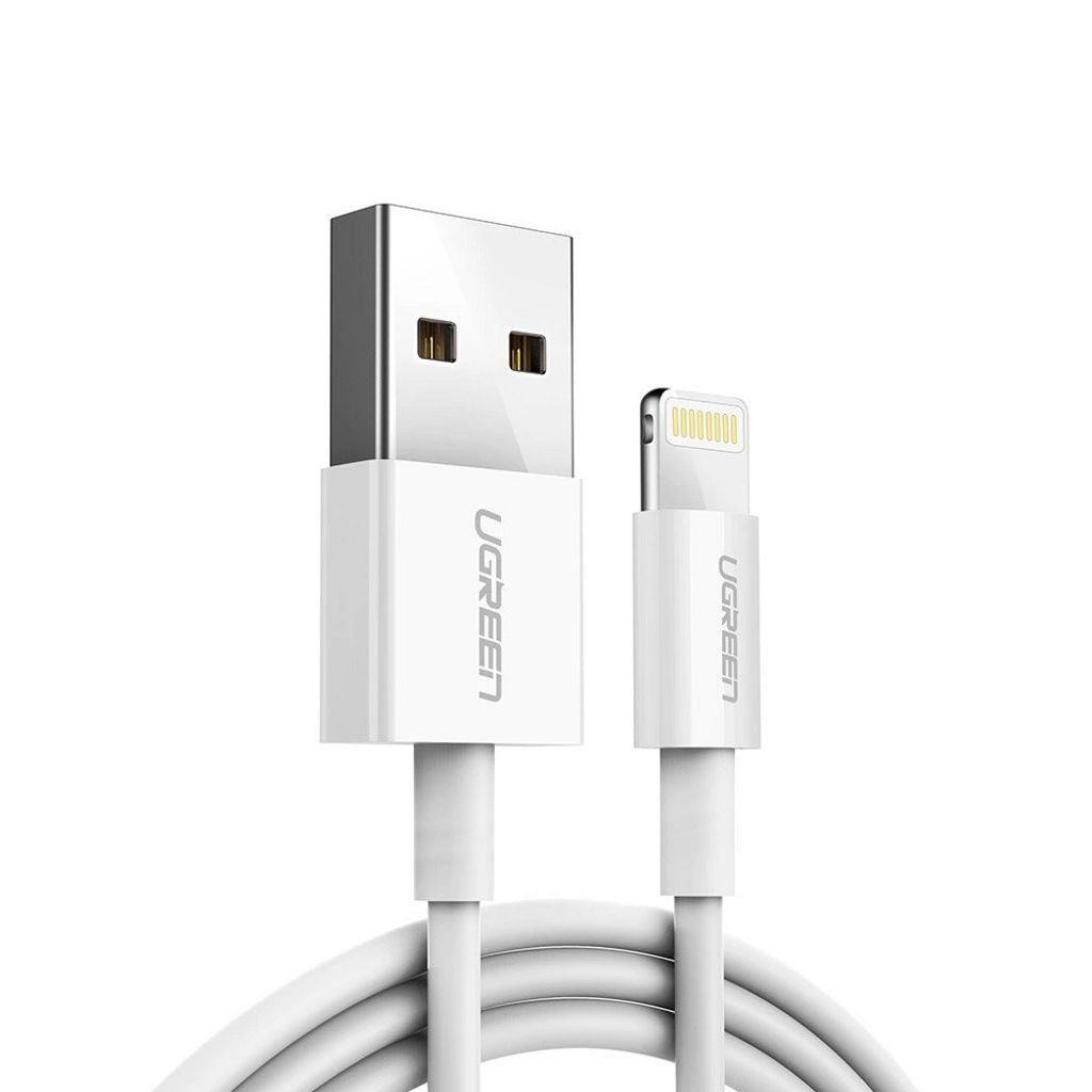 Ugreen cable USB-A to Lightning MFI cable 2.4A, 1m - white