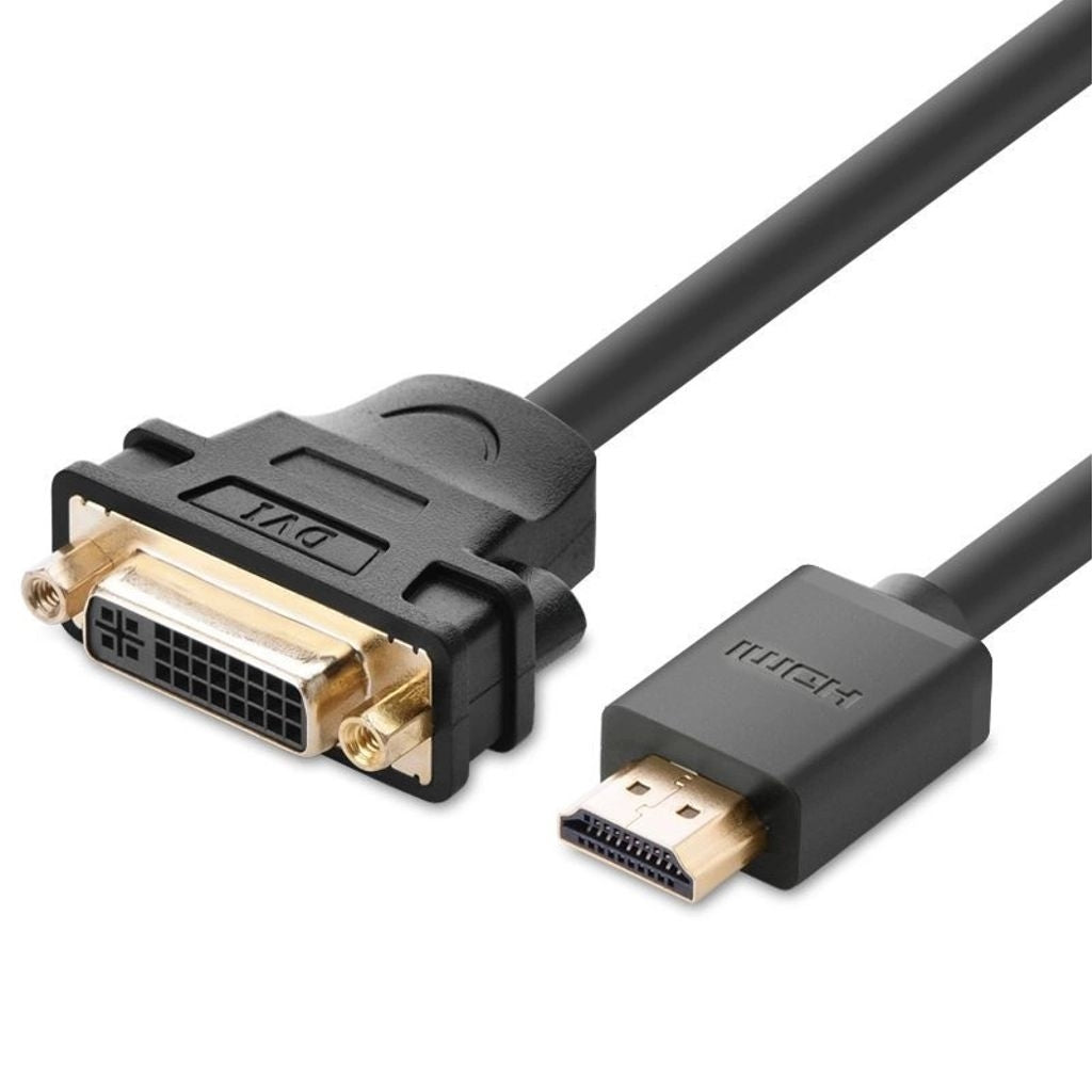 Ugreen cable adapter DVI 24 + 5-pin female to HDMI male, 22 cm - Black