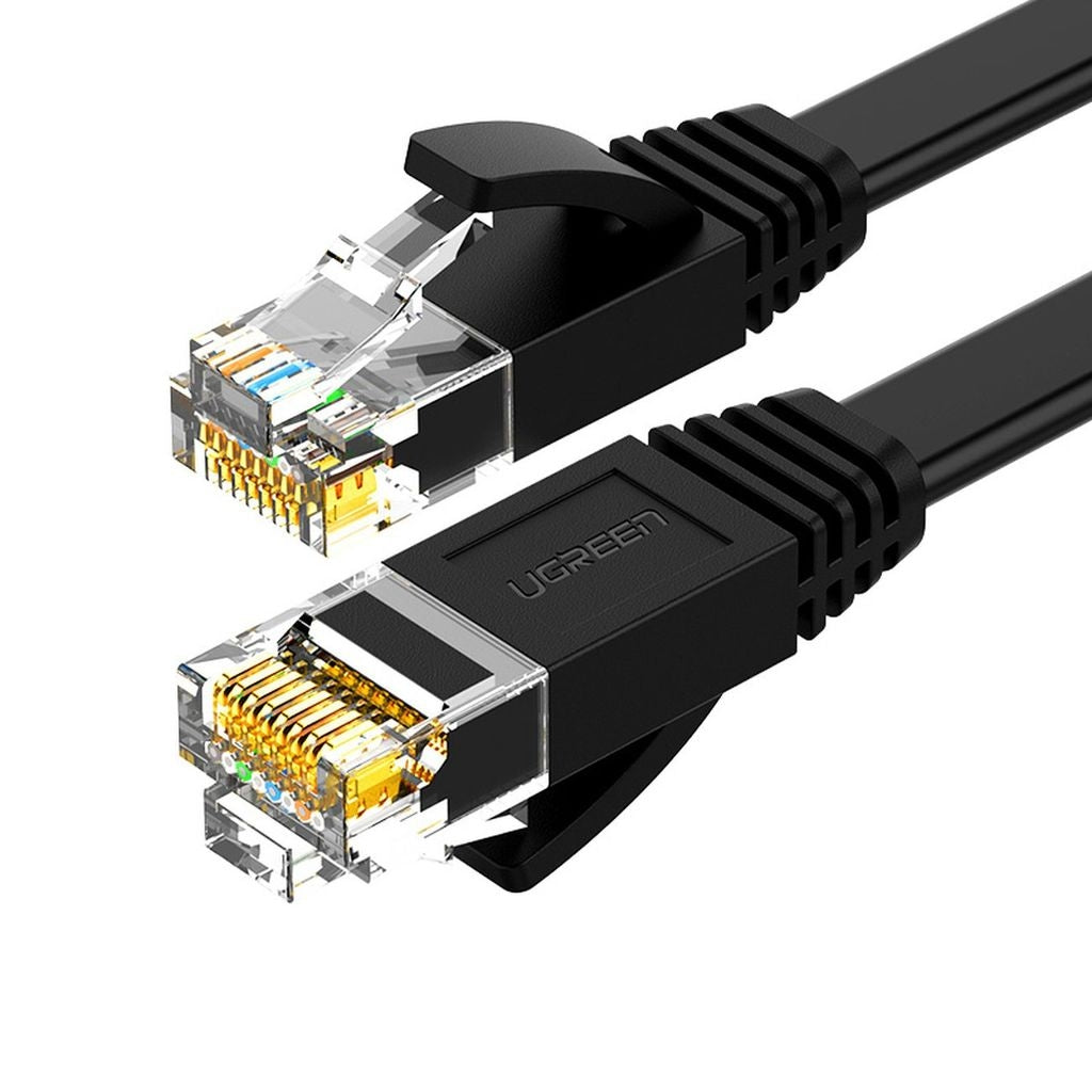 Ugreen flat LAN Ethernet Cat6 cable, 15m - Black