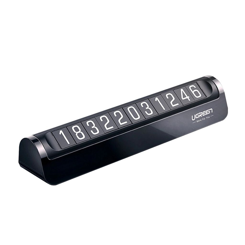 Ugreen phone number plate for car - Black