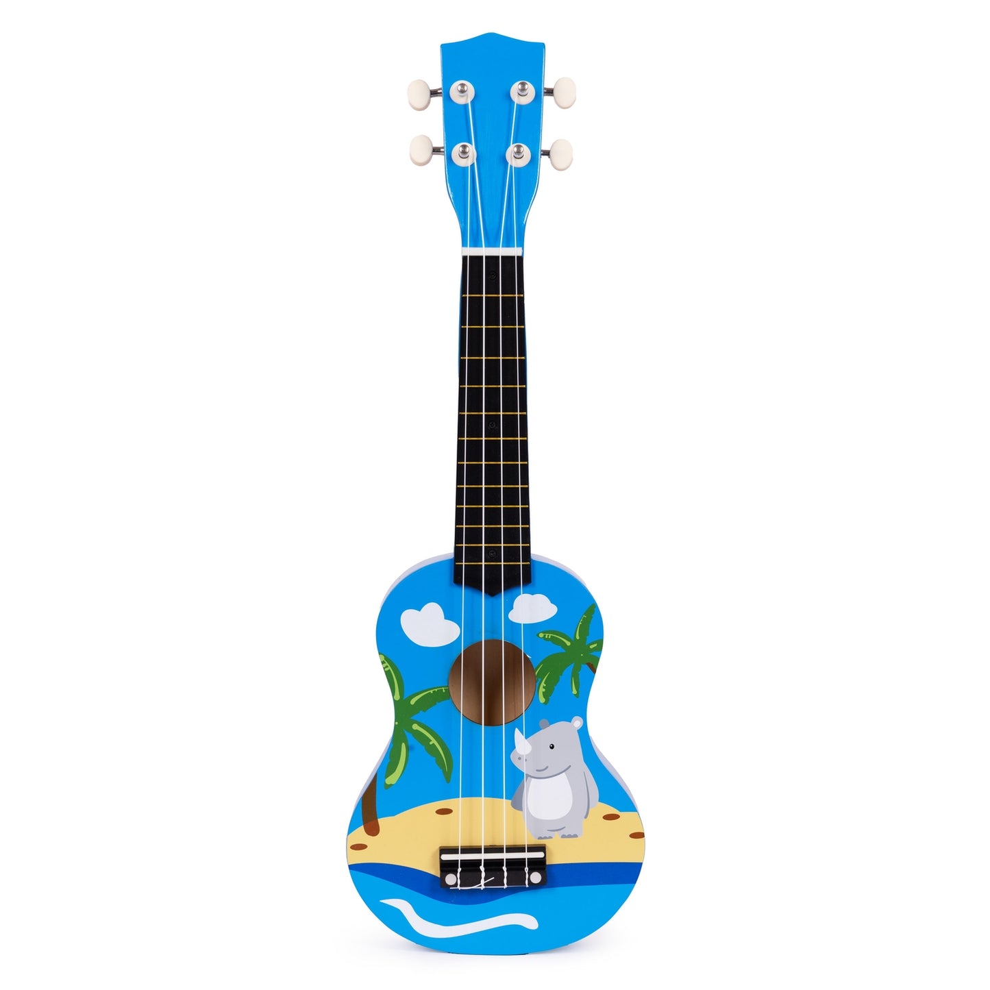 Ukulele for Kids, Wooden with 4 Nylon Strings & Pick