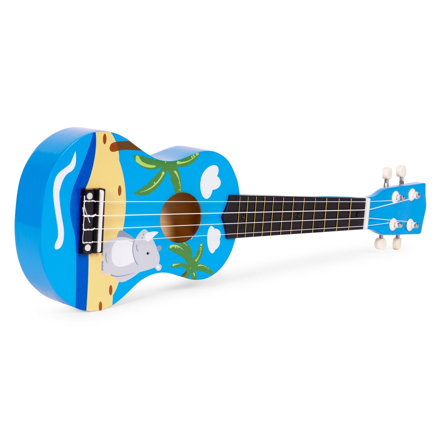 Ukulele for Kids, Wooden with 4 Nylon Strings & Pick