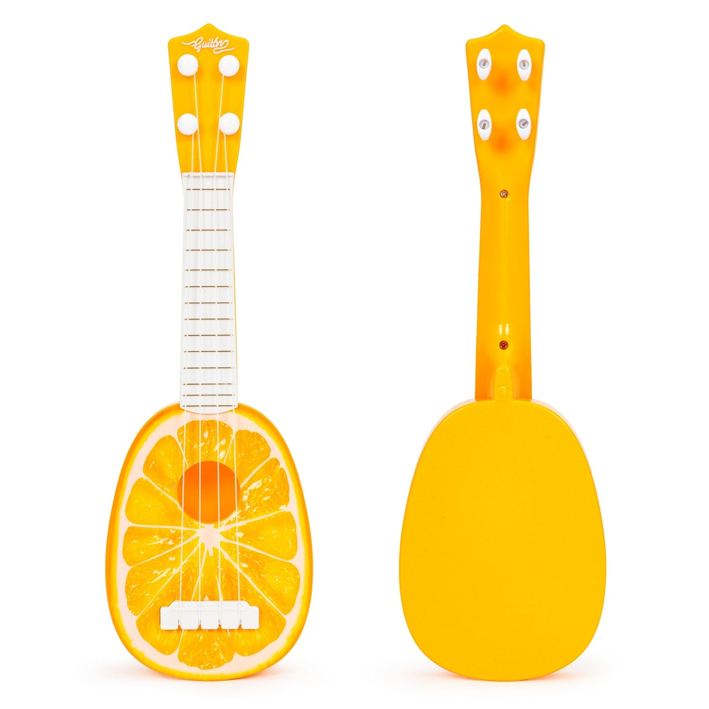 Ukulele guitar for children, four strings, orange