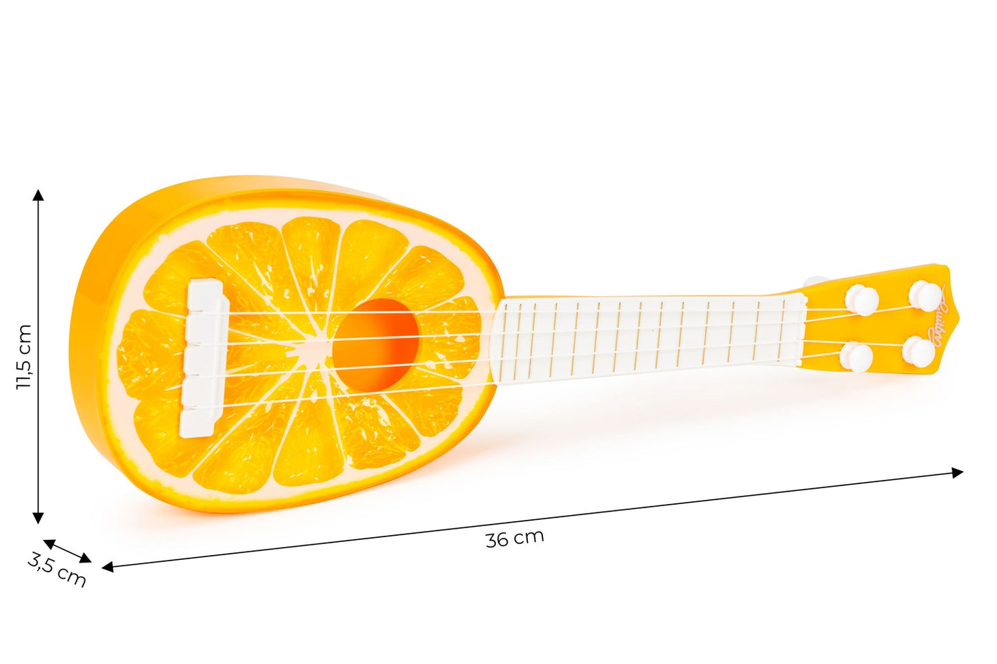 Ukulele guitar for children, four strings, orange