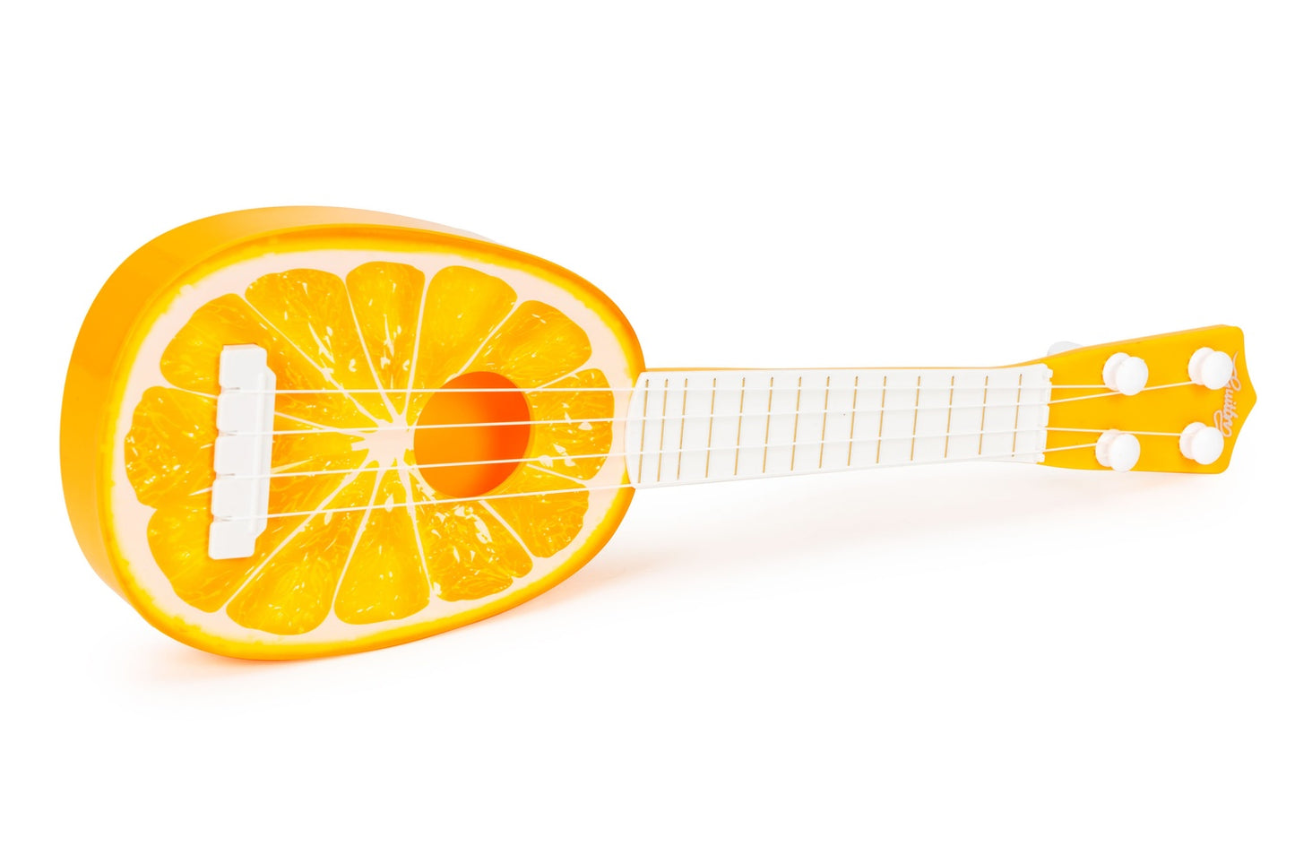 Ukulele guitar for children, four strings, orange