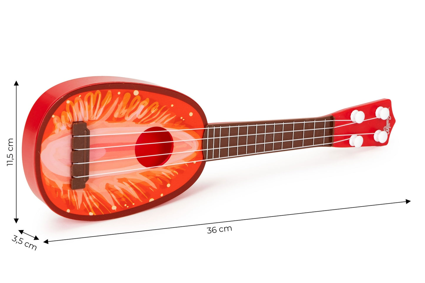 Ukulele guitar for children, four strings, strawberry