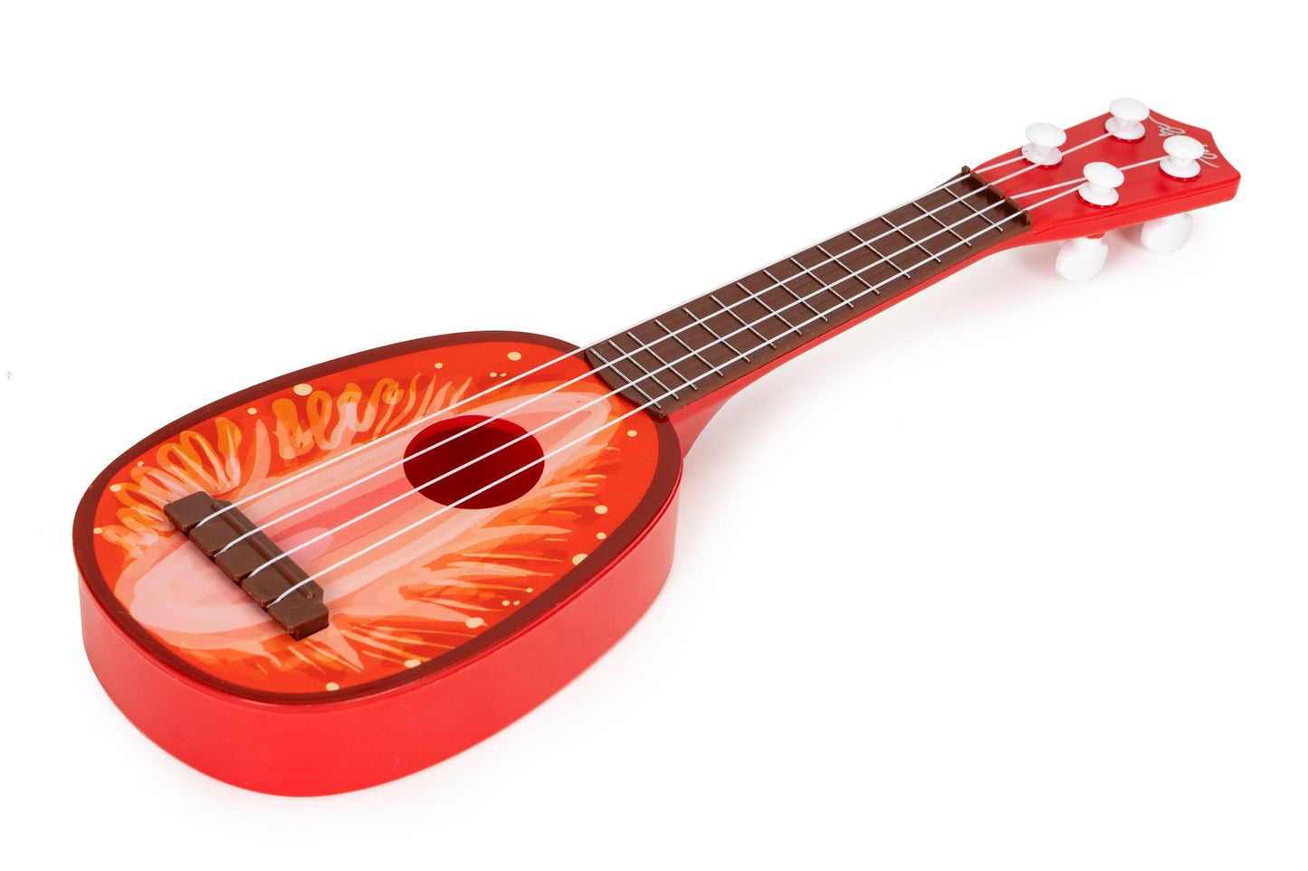 Ukulele guitar for children, four strings, strawberry