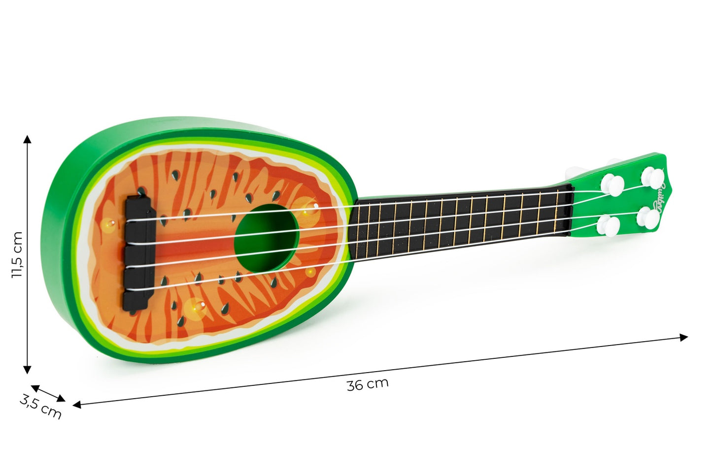 Ukulele guitar for children, four strings, watermelon